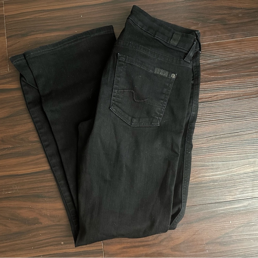 7 For All Mankind Black Denim Jeans